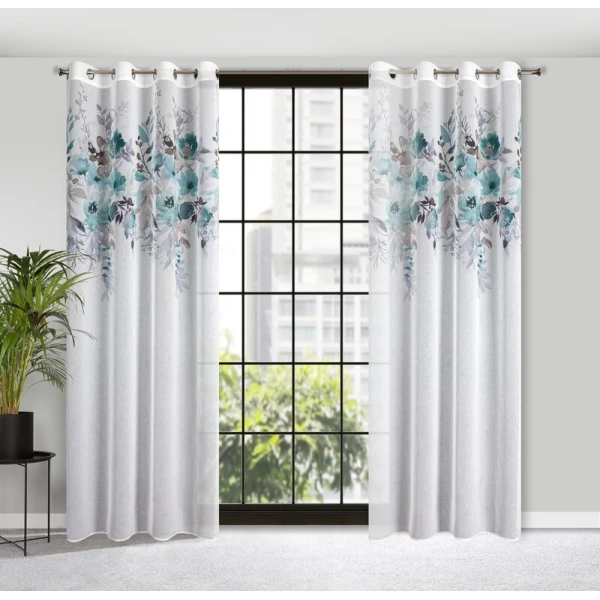 ZASŁONA GOTOWA D91 GRETA 140 X 250 CM BIAŁY
