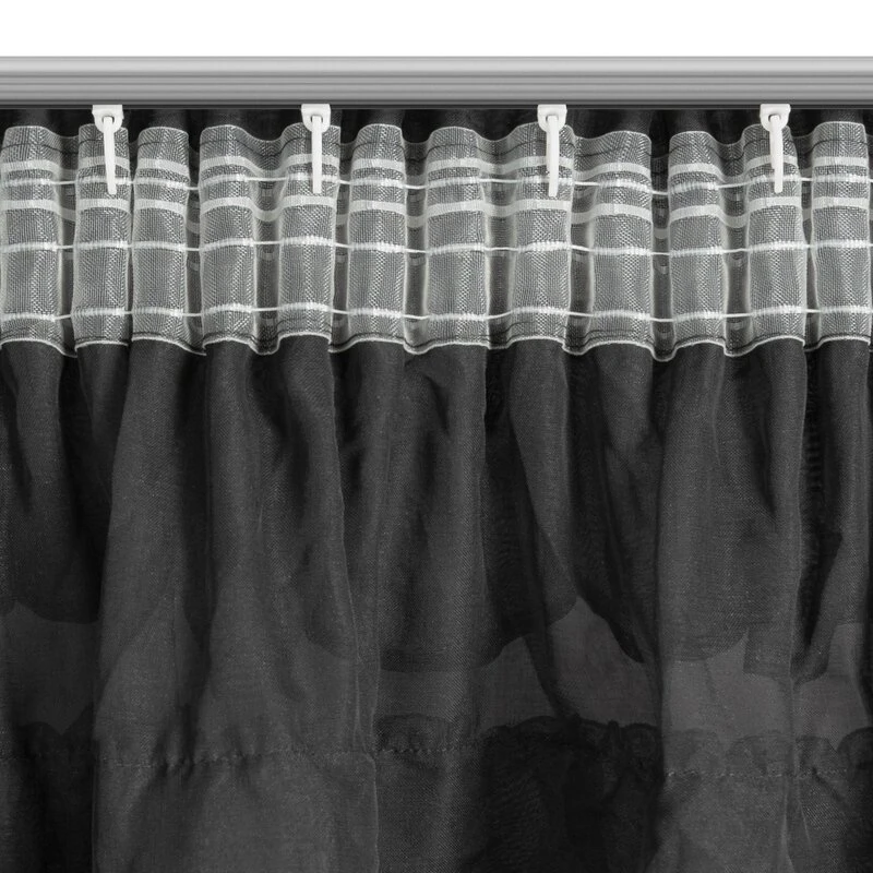 FIRANA GOTOWA AURA NA TAŚMIE 140 X 270 CM CZARNY