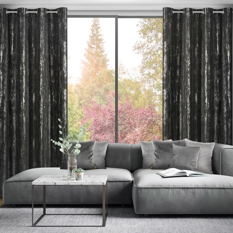 ZASŁONA GOTOWA LIBI 140 X 250 CM CZARNY