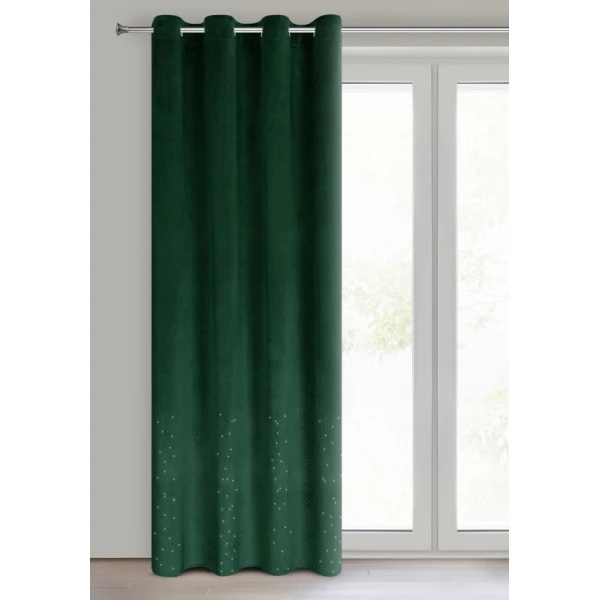 ZASŁONA GOTOWA ARIADNA 140 X 250 CM CIEMNOZIELONY