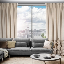 ZASŁONA GOTOWA DANI NA TAŚMIE 140 X 250 CM BEŻOWY ZASŁONA GOTOWA DANI NA TAŚMIE 140 X 250 CM BEŻOWY