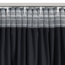 ZASŁONA GOTOWA DANI NA TAŚMIE 140 X 250 CM CZARNY ZASŁONA GOTOWA DANI NA TAŚMIE 140 X 250 CM CZARNY