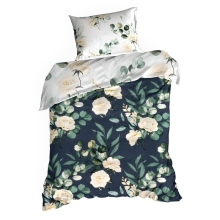 KOMPLET POŚCIELI SATYNOWEJ NIKA 46 140 X 200 CM CZARNY KOMPLET POŚCIELI SATYNOWEJ NIKA 46 140 X 200 CM CZARNY