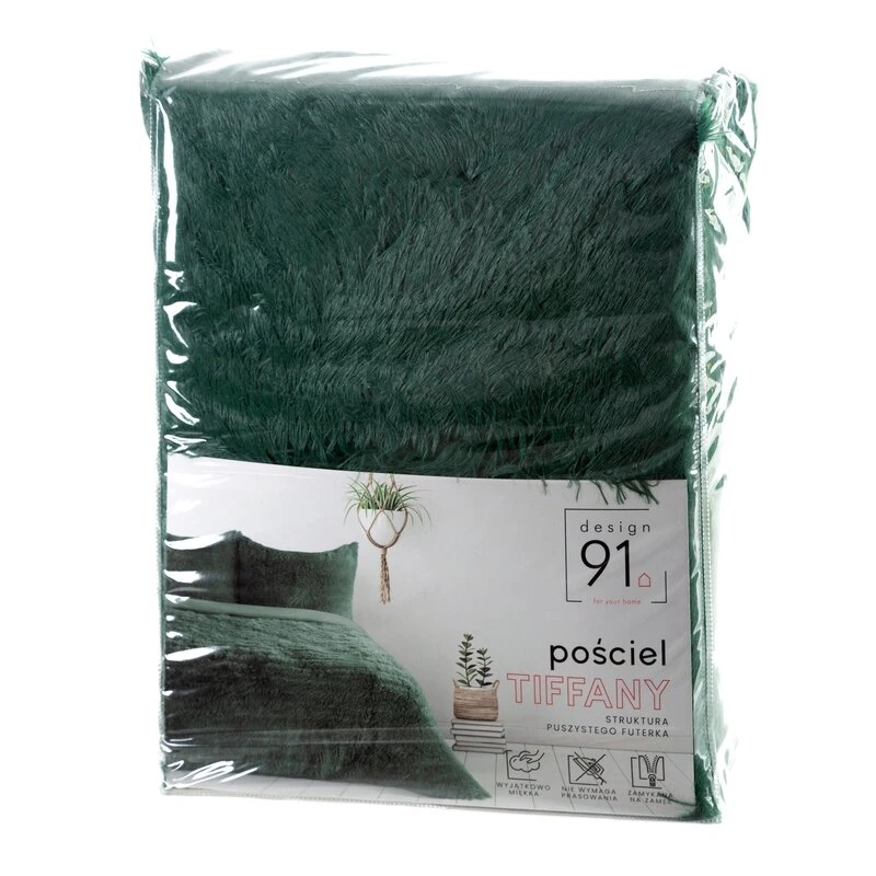 POŚCIEL D91 TIFFANY 220 X 200 CM CIEMNOZIELONY
