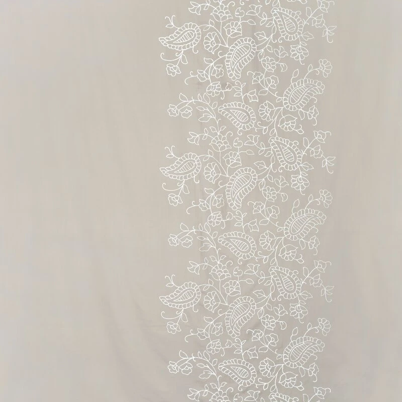 KOMPLET POŚCIELI SATYNOWEJ HAFT 220 X 200 CM BEŻOWY