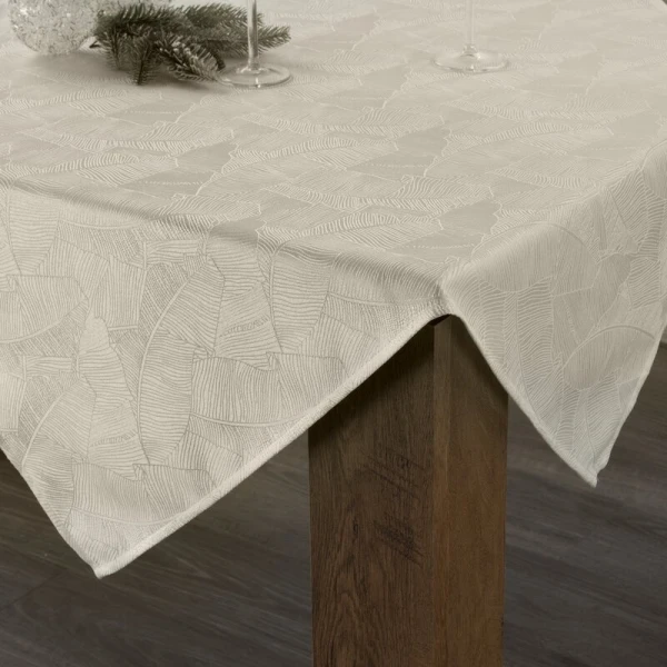 OBRUS ISLA 140 X 180 CM KREMOWY