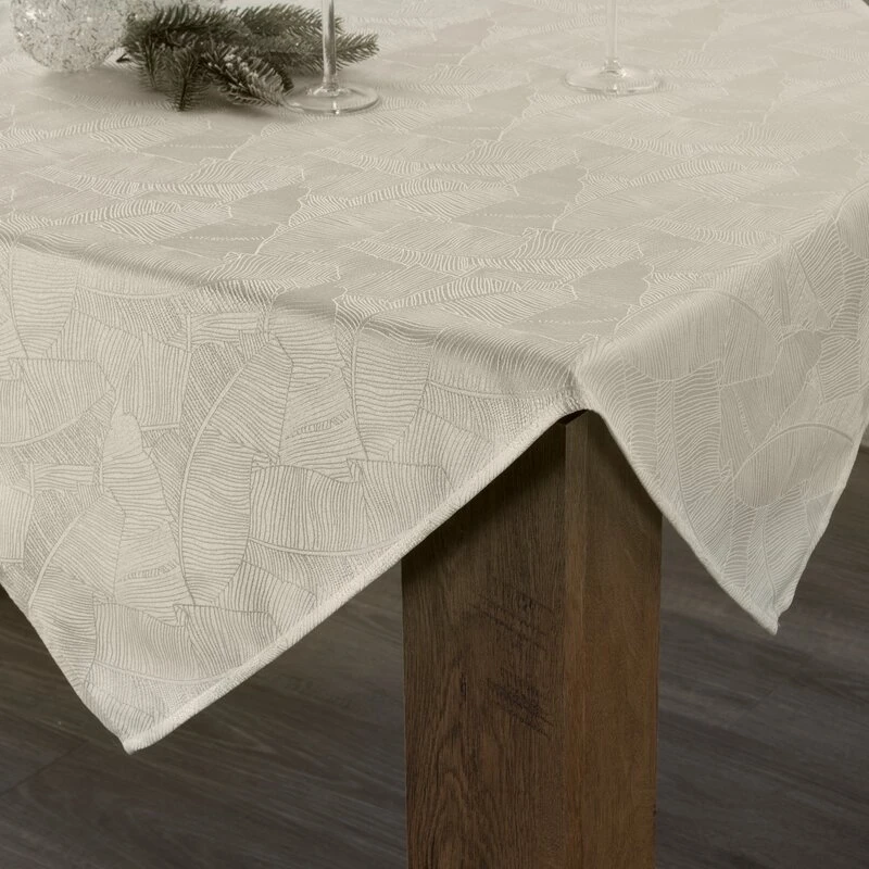 OBRUS ISLA 140 X 220 CM KREMOWY