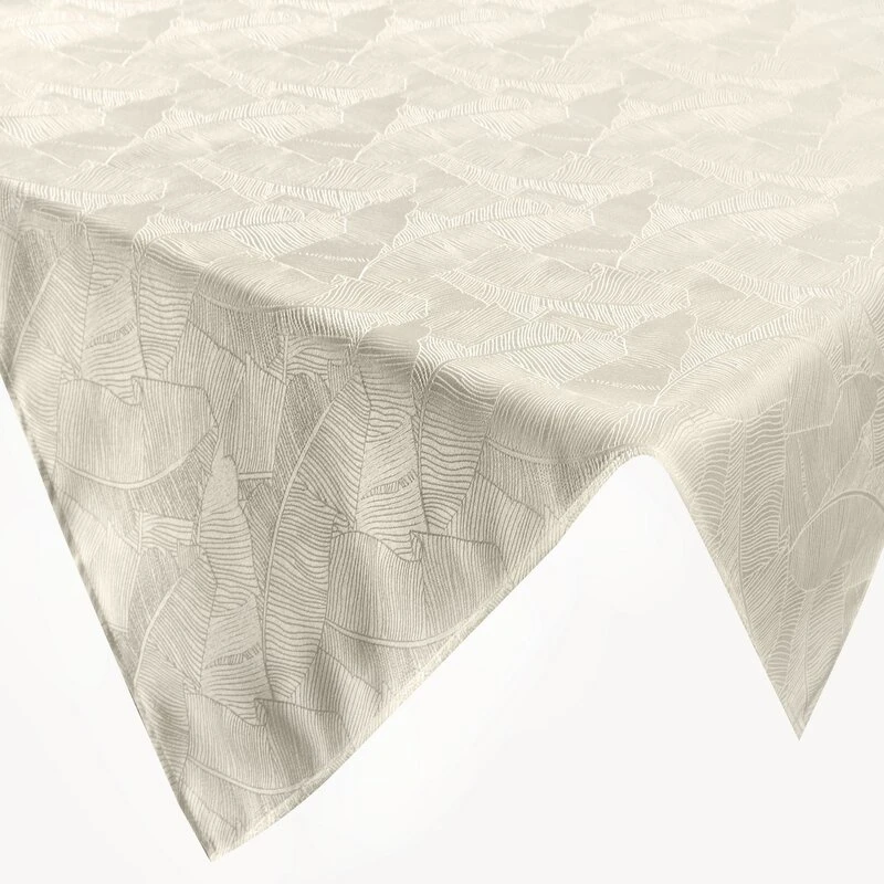 OBRUS ISLA 140 X 260 CM KREMOWY