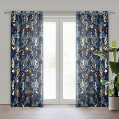 ZASŁONA GOTOWA RINA 140 X 250 CM GRANATOWY