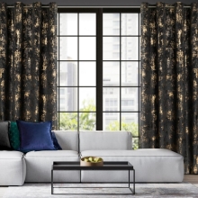 ZASŁONA GOTOWA TONIA 140 X 250 CM CZARNY