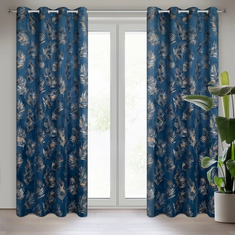 ZASŁONA GOTOWA GLORIA 140 X 250 CM GRANATOWY