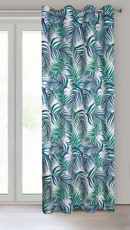 ZASŁONA GOTOWA D91 PALMS 02 140 X 250 CM BIAŁY