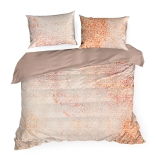 KOMPLET POŚCIELI ESPRIT 01 160 X 200 CM PUDROWY RÓŻ
