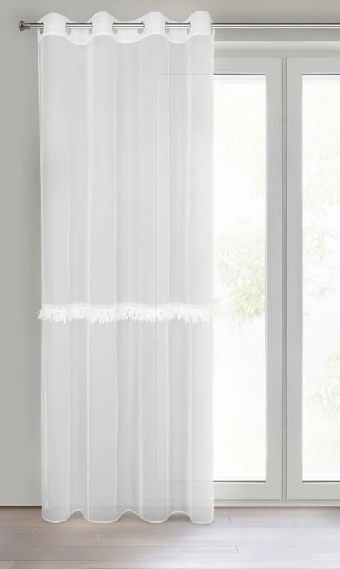 FIRANA GOTOWA SYLVI 140 X 260 CM BIAŁY