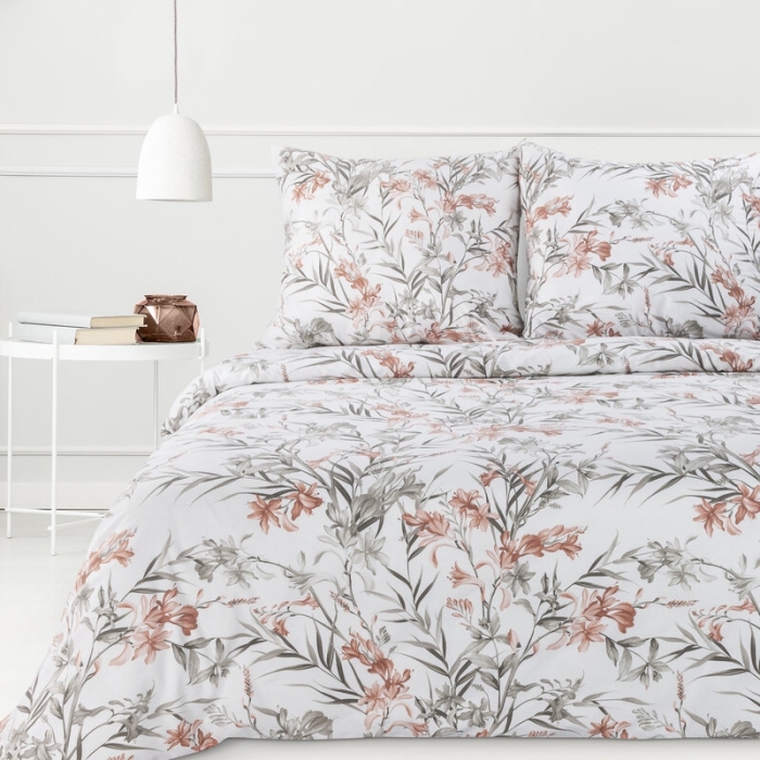 KOMPLET POŚCIELI REN 220 X 200 CM KORALOWY KOMPLET POŚCIELI REN 220 X 200 CM KORALOWY