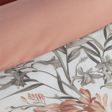 KOMPLET POŚCIELI REN 220 X 200 CM KORALOWY KOMPLET POŚCIELI REN 220 X 200 CM KORALOWY