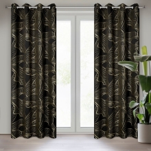 ZASŁONA GOTOWA KIARA 140 X 250 CM CZARNY ZASŁONA GOTOWA KIARA 140 X 250 CM CZARNY