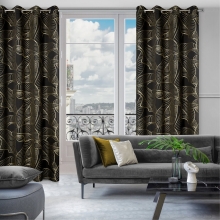 ZASŁONA GOTOWA KIARA 140 X 250 CM CZARNY ZASŁONA GOTOWA KIARA 140 X 250 CM CZARNY