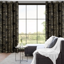 ZASŁONA GOTOWA KIARA 140 X 250 CM CZARNY ZASŁONA GOTOWA KIARA 140 X 250 CM CZARNY