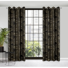 ZASŁONA GOTOWA KIARA 140 X 250 CM CZARNY ZASŁONA GOTOWA KIARA 140 X 250 CM CZARNY