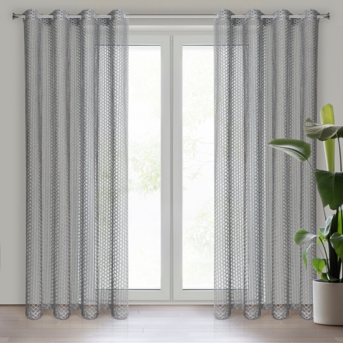 FIRANA GOTOWA AIDEN 140 X 250 CM SREBRNY FIRANA GOTOWA AIDEN 140 X 250 CM SREBRNY