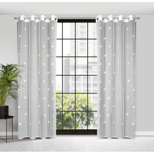 FIRANA GOTOWA ELSA 140 X 250 CM BIAŁY