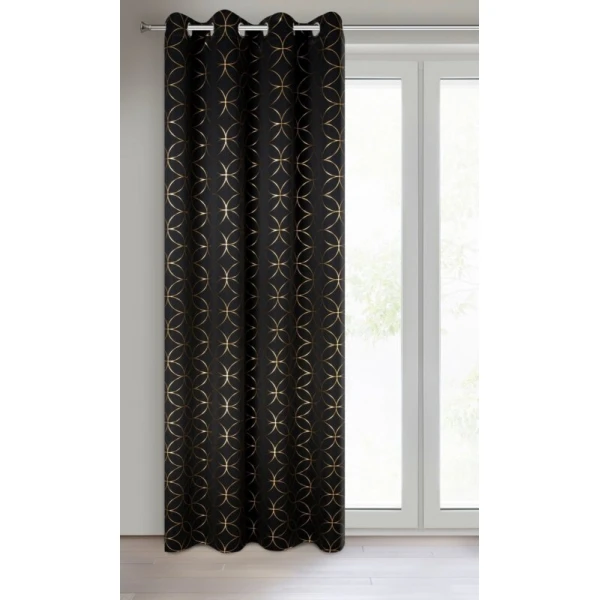 ZASŁONA GOTOWA ABELLA 135 X 250 CM CZARNY