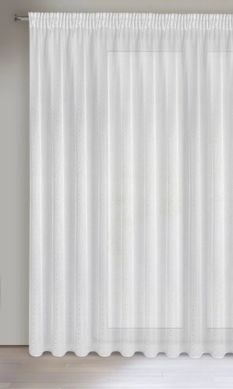 FIRANA GOTOWA SIBEL NA TAŚMIE 300 X 250 CM BIAŁY