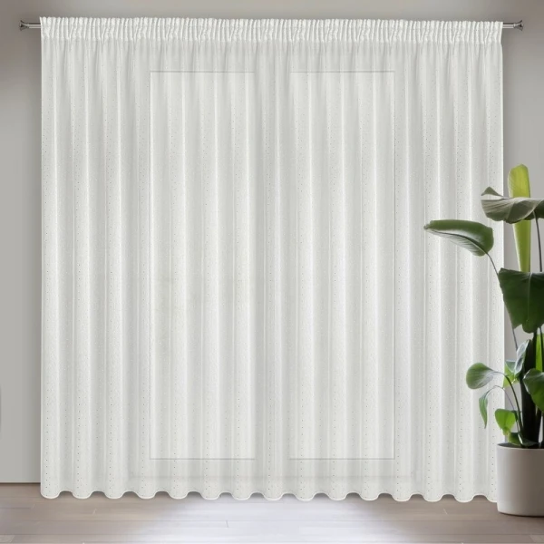 FIRANA GOTOWA SIBEL NA TAŚMIE 400 X 250 CM BIAŁY
