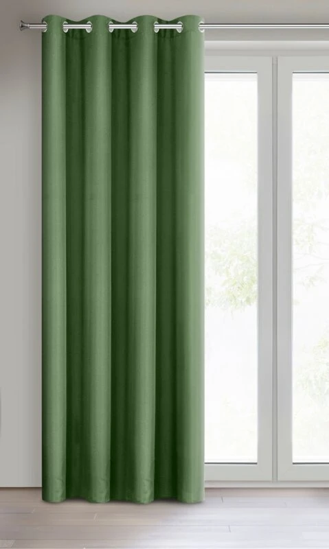ZASŁONA GOTOWA RITA 140 X 250 CM CIEMNOZIELONY