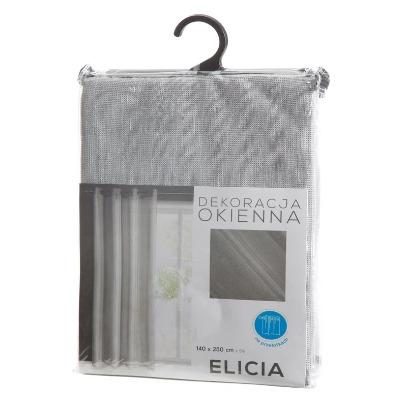 FIRANA GOTOWA ELICIA 140 X 250 CM SZARY