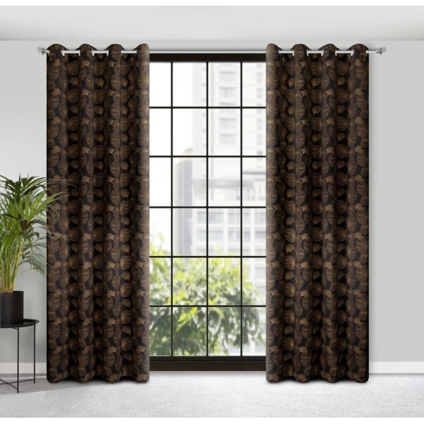 ZASŁONA GOTOWA MARIGOLD 140 X 250 CM CZARNY