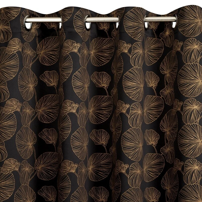 ZASŁONA GOTOWA MARIGOLD 140 X 250 CM CZARNY