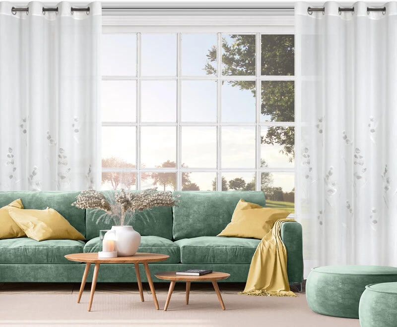 FIRANA GOTOWA ISABEL 140 X 250 CM BIAŁY