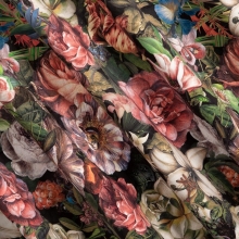 ZASŁONA GOTOWA PEONIA NA TAŚMIE 140 X 270 CM BORDOWY