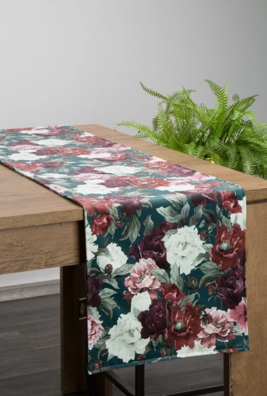 OBRUS VELVET 2 35 X 180 CM ZIELONY