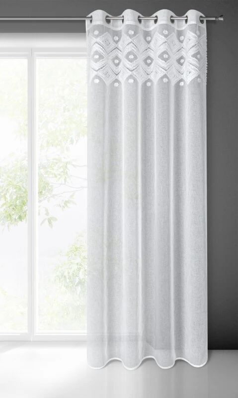 ZASŁONA GOTOWA ESTERA 140 X 250 CM BIAŁY
