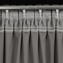 ZASŁONA GOTOWA MILO NA TAŚMIE 140 X 300 CM POPIELATY