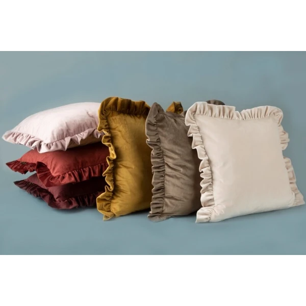 POSZEWKA VELVET 25 45 X 45 CM CIEMNOBORDOWY