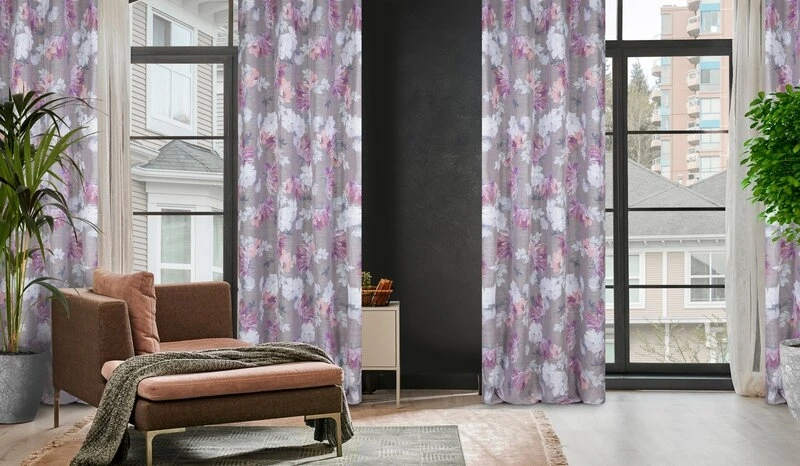 ZASŁONA GOTOWA SHERRY 140 X 250 CM SREBRNY