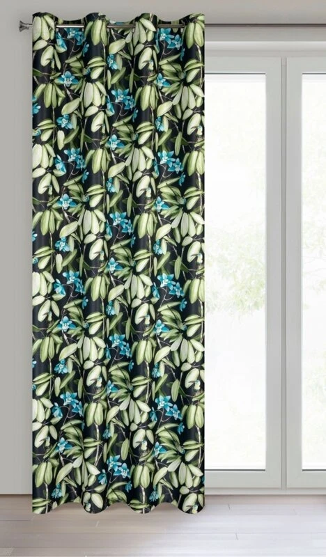 ZASŁONA GOTOWA LONI 140 X 250 CM CZARNY