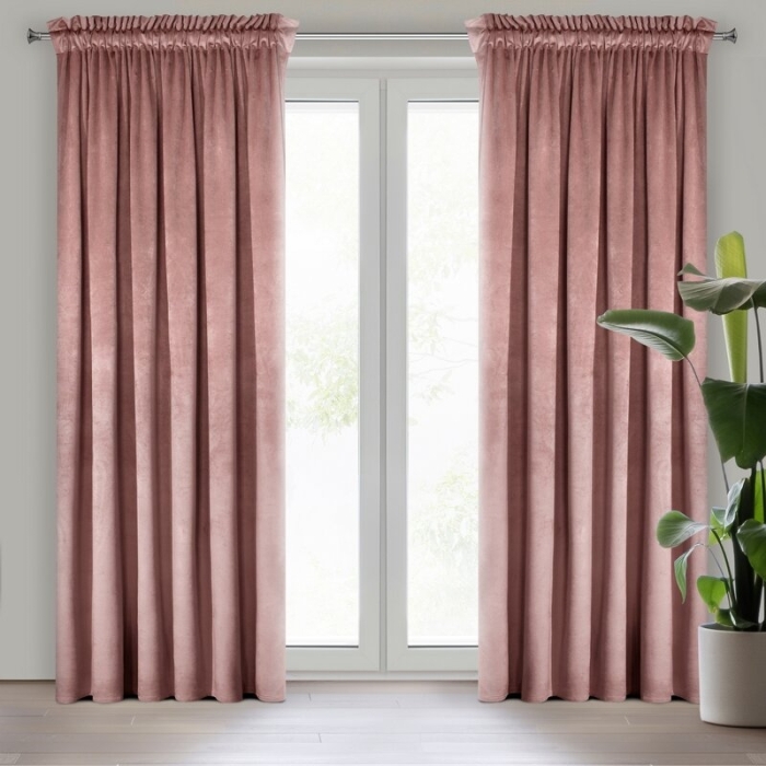 ZASŁONA GOTOWA MELANIE NA TAŚMIE 140 X 270 CM CIEMNORÓŻOWY ZASŁONA GOTOWA MELANIE NA TAŚMIE 140 X 270 CM CIEMNORÓŻOWY