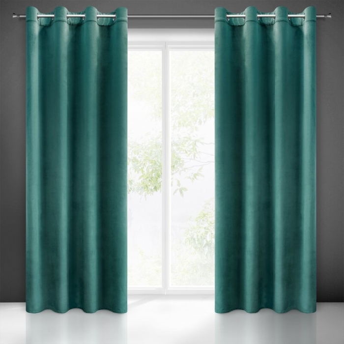 ZASŁONA GOTOWA MELANIE 140 X 250 CM TURKUSOWY