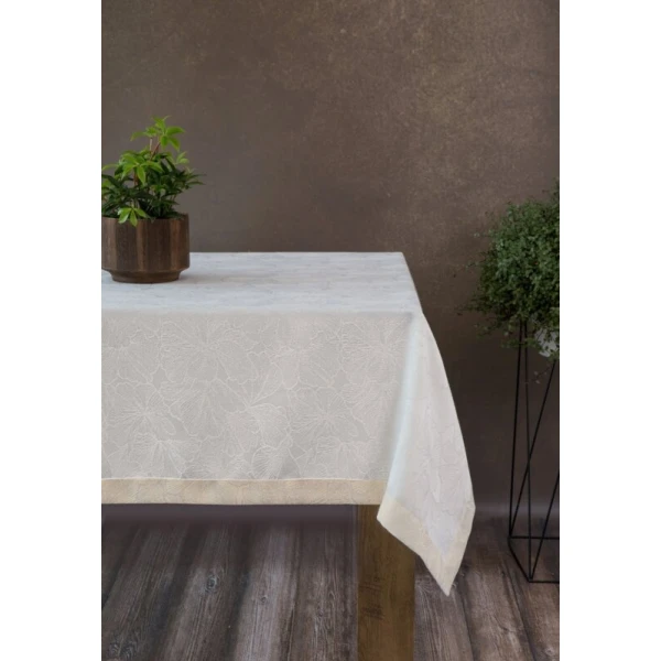OBRUS LILIAN 145 X 400 CM KREMOWY