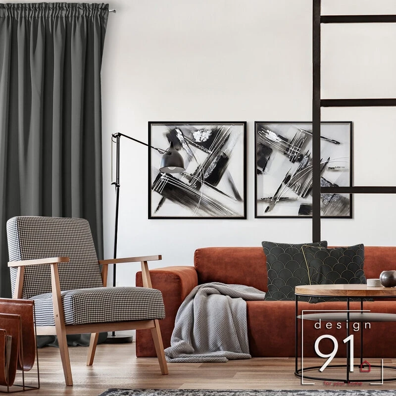 ZASŁONA GOTOWA D91 PARISA NA TAŚMIE 135 X 270 CM GRAFITOWY