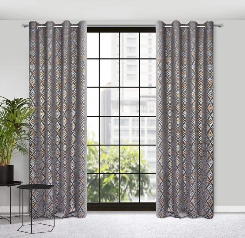 ZASŁONA GOTOWA ARETA 140 X 250 CM STALOWY