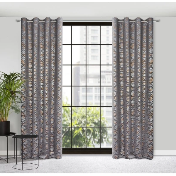 ZASŁONA GOTOWA ARETA 140 X 250 CM STALOWY