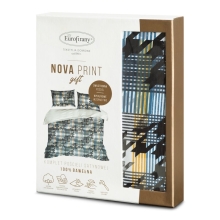 KOMPLET POŚCIELI W PUDEŁKU MANDY 160 X 200 CM NIEBIESKI