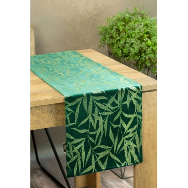 OBRUS BLINK 15 35 X 220 CM CIEMNOZIELONY
