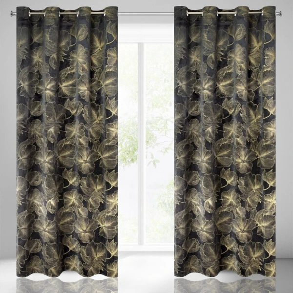 ZASŁONA GOTOWA STELLA 140 X 250 CM CZARNY